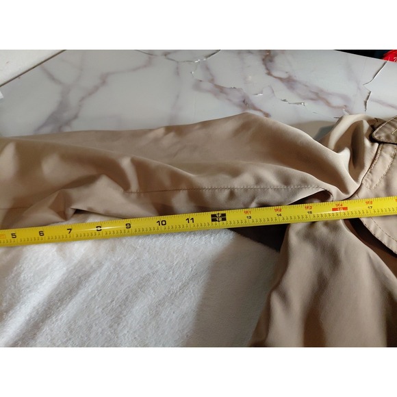 Worthington womens double-breasted Clasic trench coat beige/khaki color Sz Small - Picture 13 of 16